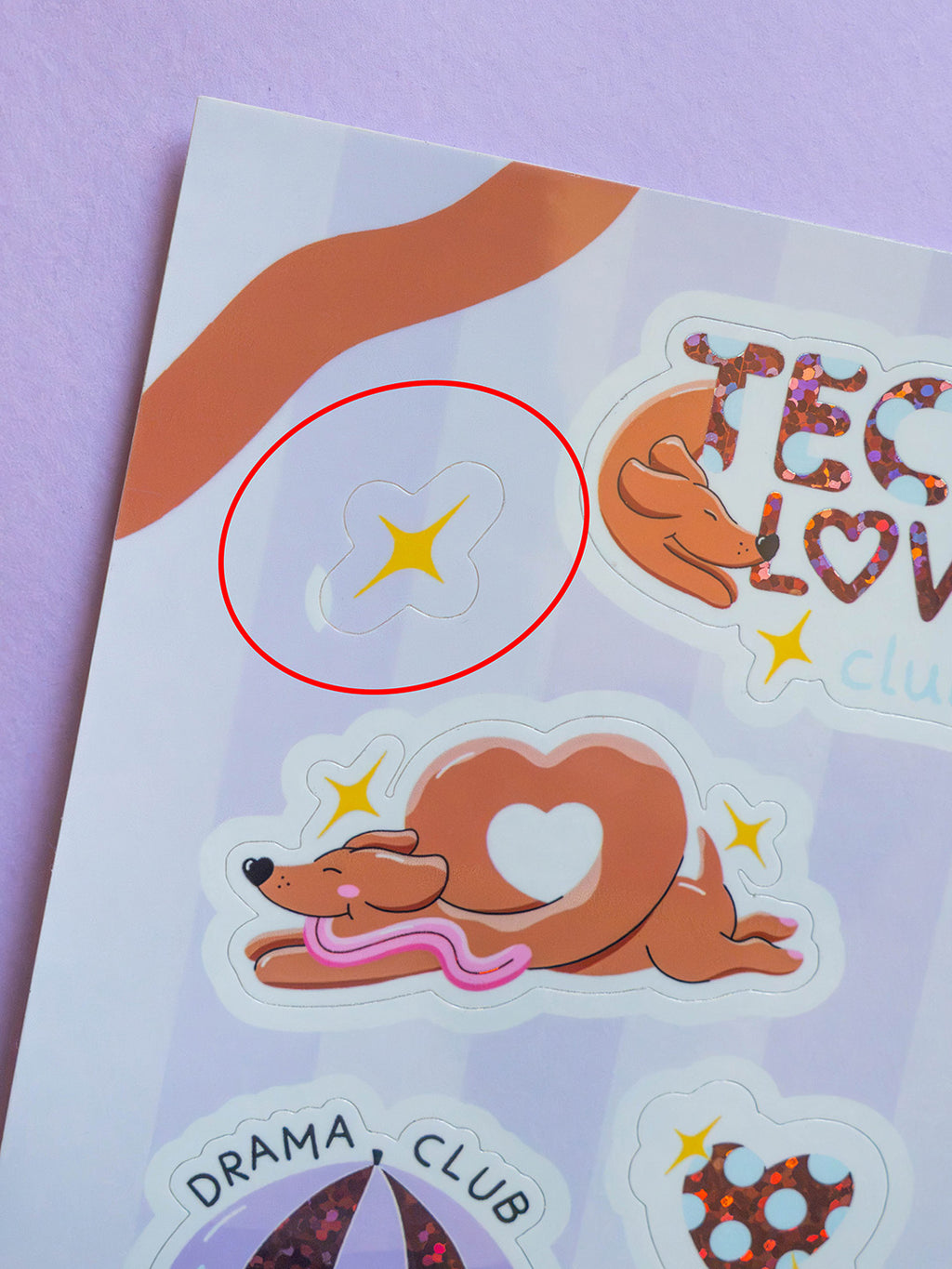 (Imparfaite) Planche stickers Teckel Lover Club