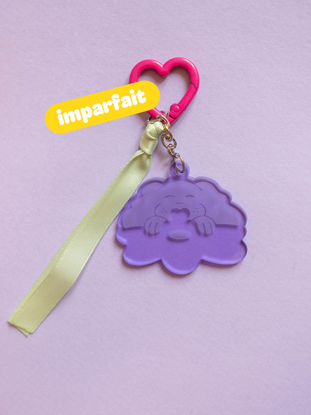 (Imparfait) Porte-clé Fleur fuchsia