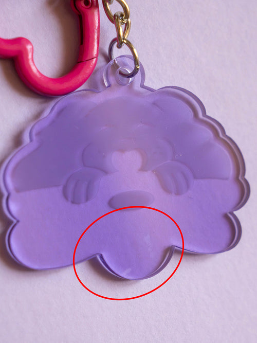 (Imparfait) Porte-clé Fleur fuchsia